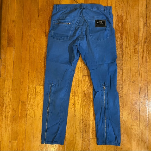 Unconditional blue pants with zipper details - Picture 4 of 6
